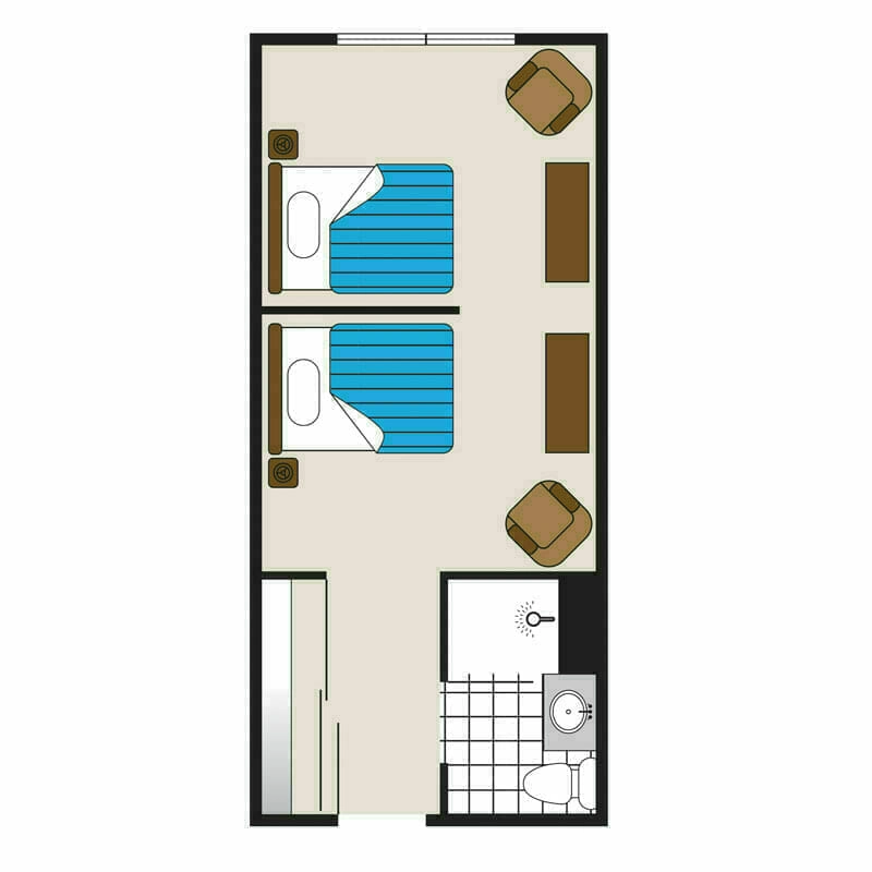 The well-appointed two-bedroom apartments at Mira Vie at Montville Retirement Community complete with simplified floor plans.
