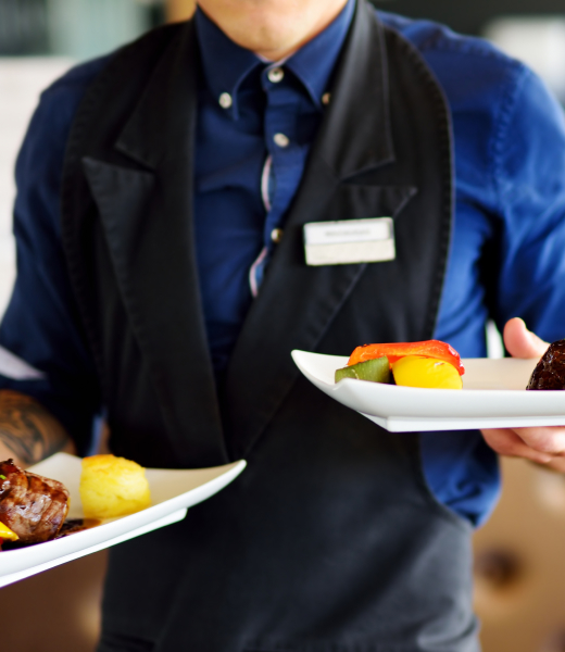 Gourmet dining with personal table service at our retirement community.