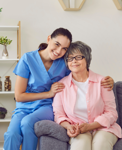 Attentive assisted living at Mira Vie at Forsgate, where dedicated healthcare professionals provide quality care with a smile to our beloved elderly residents.