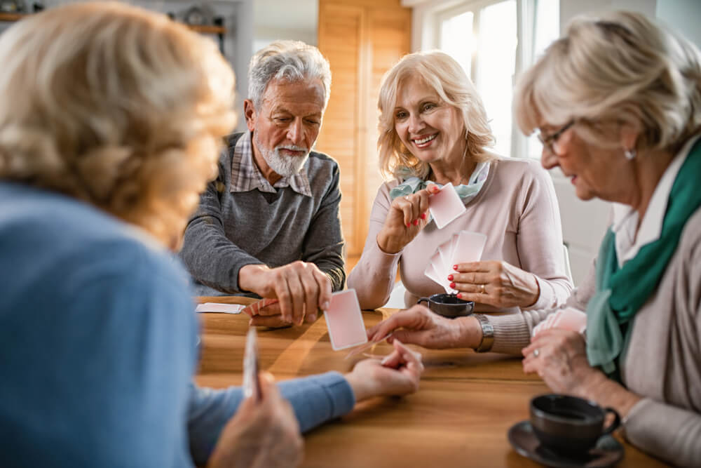 card games are popular assisted living activities